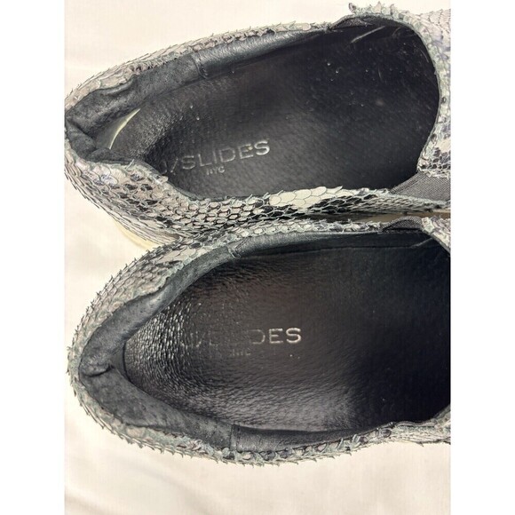 J/Slides Cleo Slip On Platform Sneakers Grey Black Snake Print 8.5 - Picture 5 of 9